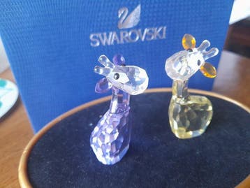 Swarovski - Beeldje - Chit & Chat - Giraffes - Kristal, Antiek en Kunst