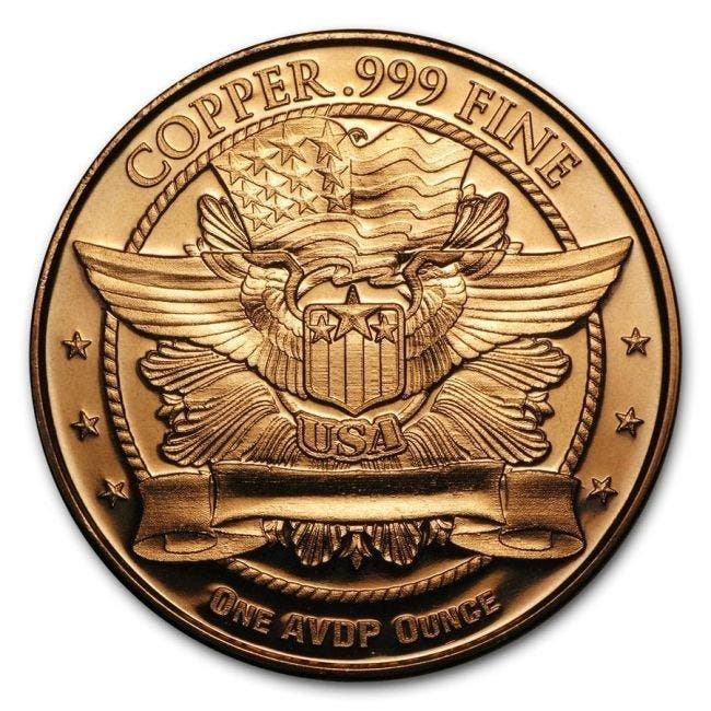Verenigde Staten. 1 oz Mercury Dime 999 Fine Copper Round, Postzegels en Munten, Edelmetalen en Baren