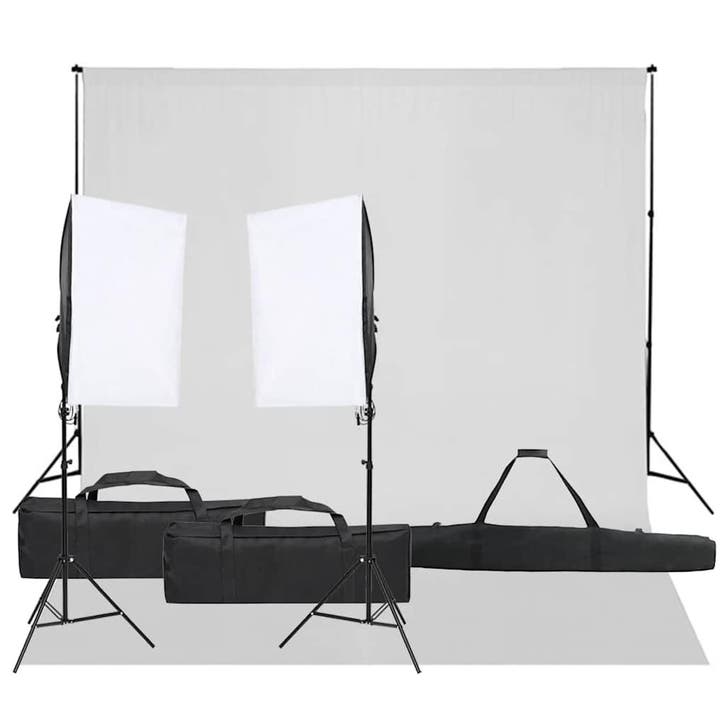 vidaXL Fotostudioset met verlichtingsset en achtergrond, Audio, Tv en Foto, Fotografie | Fotostudio en Toebehoren, Nieuw, Verzenden