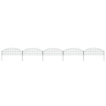 vidaXL Schuttingset gebogen 77,3x26 cm groen, Verzenden, Nieuw