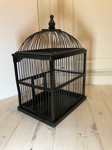 Cage à oiseaux - Bois - Cage à oiseaux de style antique