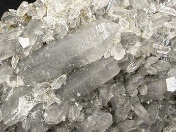 Mooie Zwitserse Alpine kwartscluster met zwarte