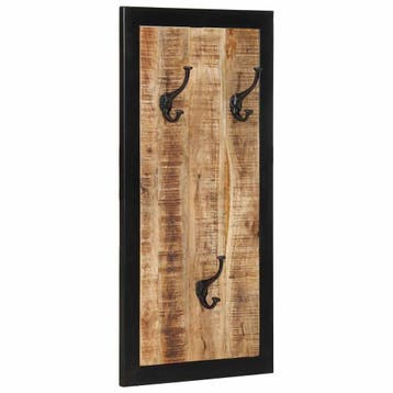 vidaXL Kapstok 40x2x80 cm massief ruw mangohout, Huis en Inrichting, Woonaccessoires | Kapstokken, Verzenden, Nieuw