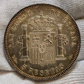 Spanje. Alfonso XIII. 5 Pesetas 1898 SGV