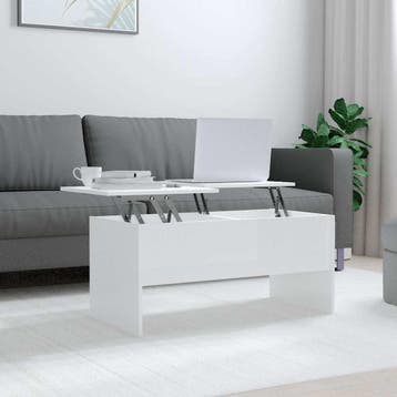 vidaXL Salontafel 102x50,5x46,5 cm bewerkt hout hoogglans, Huis en Inrichting, Verzenden, Nieuw
