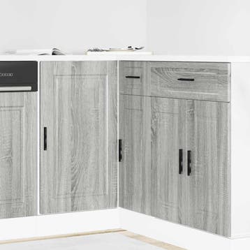 vidaXL Onderkast Porto bewerkt hout grijs sonoma eiken, Huis en Inrichting, Verzenden, Nieuw