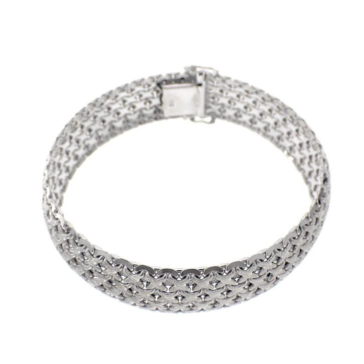 Exclusieve witgouden schakelarmband, Handtassen en Accessoires, Armbanden, Goud, Gebruikt, Goud, Ophalen of Verzenden