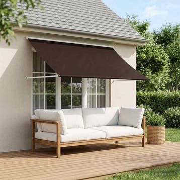 vidaXL Zonnescherm Bruin 100 x 150 cm, Tuin en Terras, Zonneschermen, Verzenden, Nieuw
