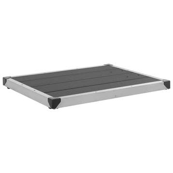 vidaXL Buitendouchebak 80x62 cm HKC roestvrij staal grijs, Verzenden, Nieuw