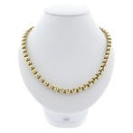 Gouden jasseron schakel collier. (Ketting), Ophalen of Verzenden, Gebruikt, Overige kleuren, Goud