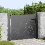 vidaXL Tuinpoort met slot Zwart 110 x 105 cm Poedercoated, Verzenden