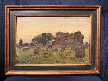 José Weiss (1859-1919) - LEglise de mon Village, Antiek en Kunst