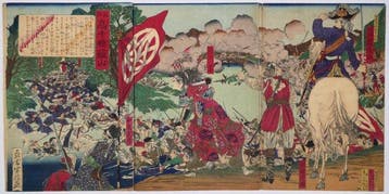 Yamazaki Toshinobu (, 1858–1886) Rebellentroepen, Antiek en Kunst