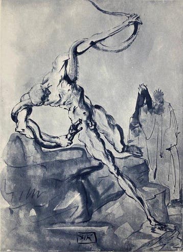Salvador Dali (1904-1989) - The Punishment of Vanni Fucci -