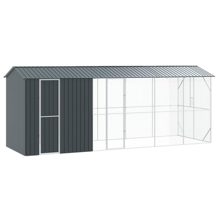 vidaXL Vogelkooi Antraciet 645 x 208 x 247 cm Gegevens staal, Dieren en Toebehoren, Vogels | Toebehoren, Nieuw, Verzenden