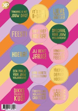 Stickervel A5 Funky Feest (Stickervellen, Stickers), Hobby en Vrije tijd, Stickers en Plaatjes, Sticker, Nieuw, Verzenden