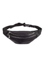 Heuptas Zwart 2 Ritsen PU Leer Fanny Pack met Voorvak Zwarte, Handtassen en Accessoires, Tassen | Damestassen, Ophalen of Verzenden