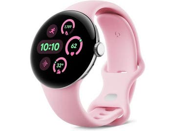 Google Pixel Watch 3 41 mm gepolijst zilver op sportbandje, Verzenden, Zo goed als nieuw, Google