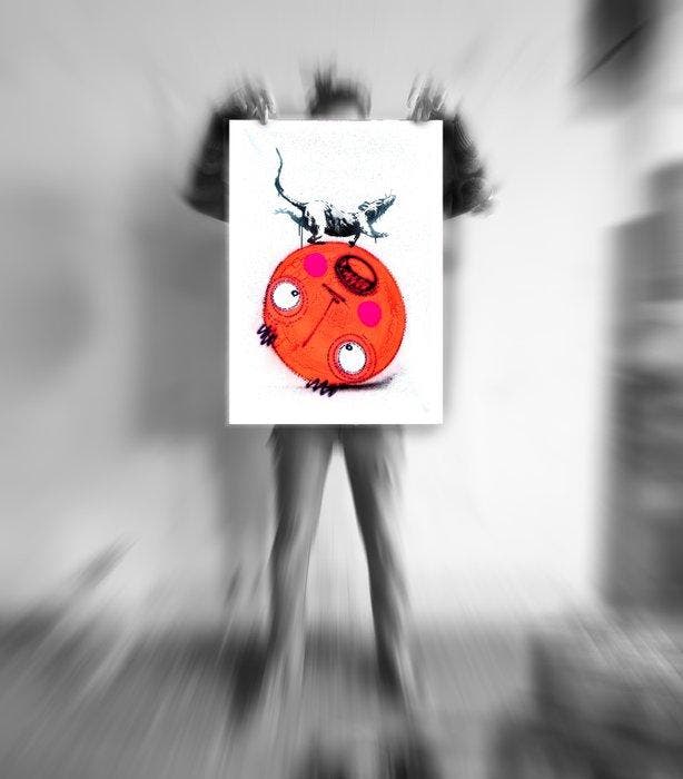 UTOPIA (XX) - Rat clock ops!!! Bubble, Antiek en Kunst, Kunst | Designobjecten