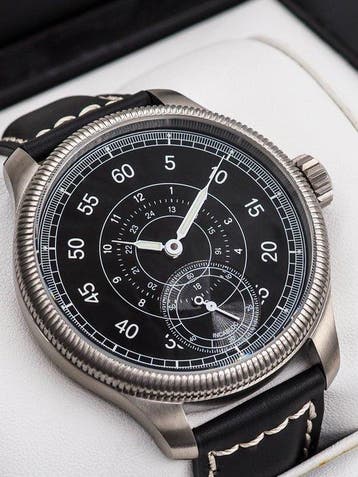 Zeno-Watch Basel - Retro Pilot Winder - Zonder minimumprijs, Nieuw