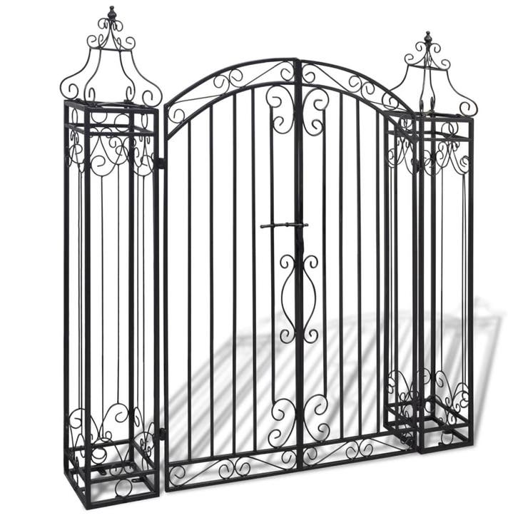 vidaXL Poort decoratief 112x20,5x134 cm smeedijzer, Jardin & Terrasse, Portes de jardin, Envoi
