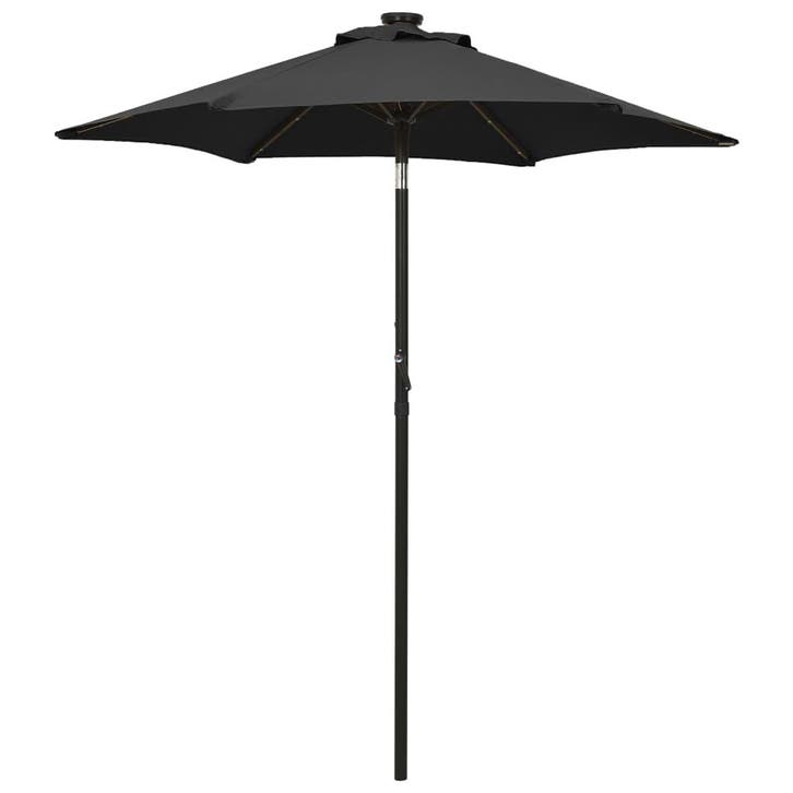 vidaXL Parasol met LED-verlichting 200x211 cm aluminium, Jardin & Terrasse, Parasols, Envoi