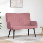 vidaXL Tweedelige Sofa Roze 115 x 61 x 87 cm Fluweel, Verzenden, Nieuw