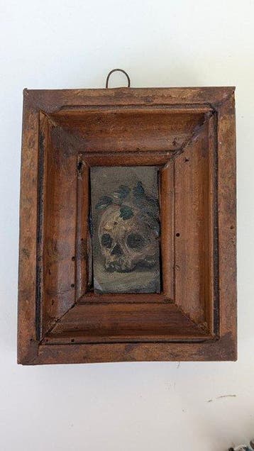 Anonimo - Memento mori fine XVII, Antiquités & Art