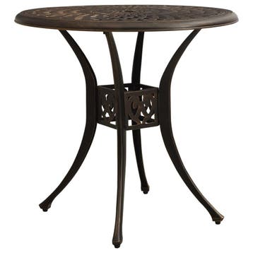 vidaXL Tuintafel 78x78x72 cm gietaluminium bronskleurig, Verzenden, Nieuw