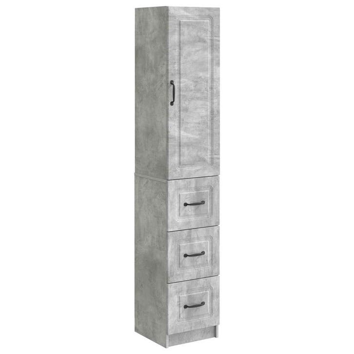 vidaXL Kast Set 2 pcs Betongrijs 33 x 34,5 x 87 cm Bewerkt, Huis en Inrichting, Kasten | Overige, Nieuw, Verzenden