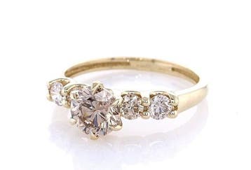 Sans prix de réserve - Bague - 14 carats Or jaune - 1.12ct.