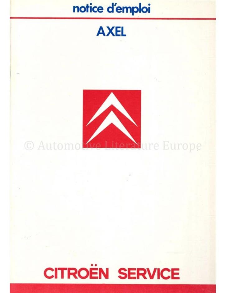 1986 CITROEN AXEL INSTRUCTIEBOEKJE FRANS, Auto diversen, Handleidingen en Instructieboekjes