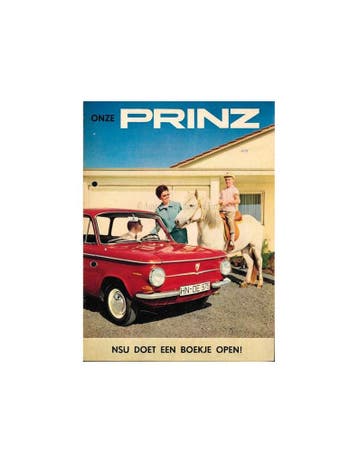 1965 NSU PRINZ 4 BROCHURE NEDERLANDS, Ophalen of Verzenden