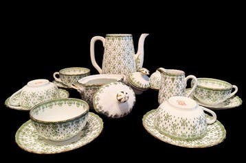 Oscar Schaller Wiesau - Koffieservies (15) - Porselein -