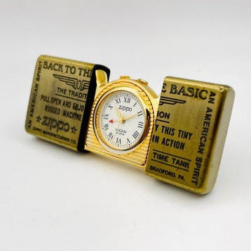 Bureauklok - Ontwerp Messing - 1990-2000 - ZIPPO TIME TANK