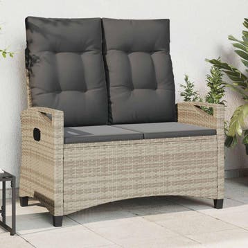 vidaXL Tuinbank met kussen 105 x 60 x 112 cm staal, Verzenden, Nieuw