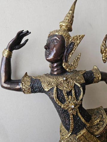 Prins Phra-Rama Brons Verguld - sculptuur - Thailand (Zonder