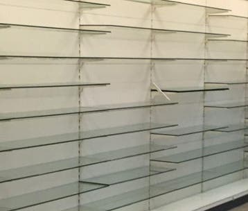Glas schappen, glas legborden, Glazen schappen, glazen