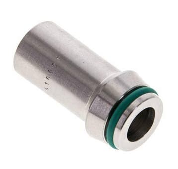 Droit en acier inoxydable 16x3mm avec extrémité à souder 400, Verzenden, Nieuw