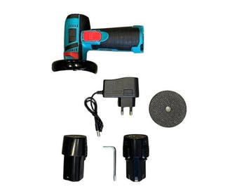 Veiling - Haakse Slijper Ø76mm Mini Slijptol incl. twee 21V, Nieuw