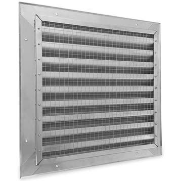 Buitenmuurrooster inbouwmaat (BxH) 500 x 500mm - RVS 304, Verzenden, Nieuw