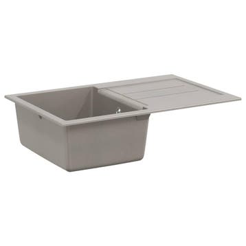 vidaXL Wasbak Grijs 780 x 500 mm 80% Kwarts en 20% Hars, Verzenden, Nieuw
