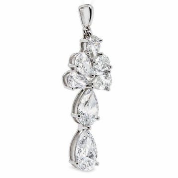 Zonder minimumprijs - Hanger - 14 karaat Witgoud - 2.38ct.