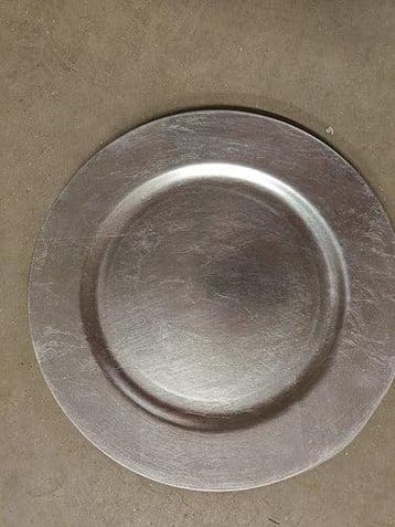 Onderbord Rond Zilver 33 cm, Nieuw