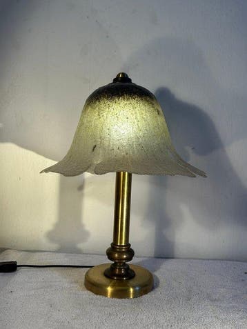 Vloerlamp om te lezen - XL Mushroom - Glas, Messing, Staal