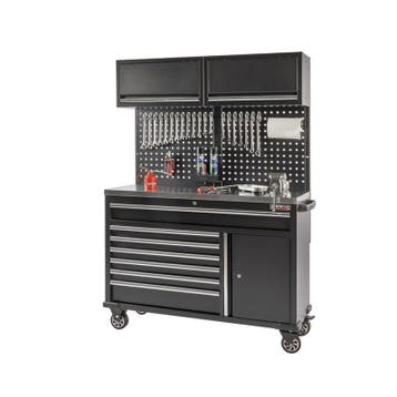 Verrijdbare werkbank met lades, gereedschapsbord,, Doe-het-zelf en Bouw, Ophalen of Verzenden, Nieuw