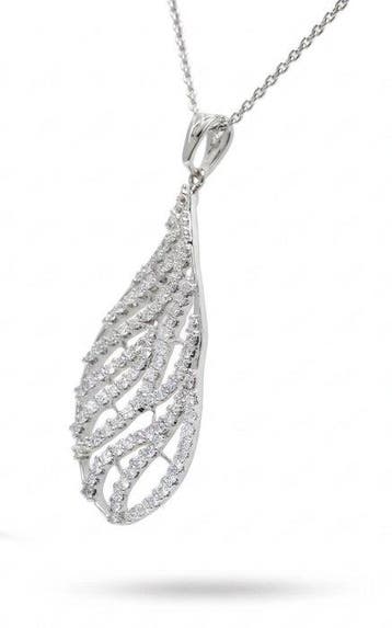 Halsketting - 14 karaat Witgoud - 0.95ct. tw. Diamant, Nieuw