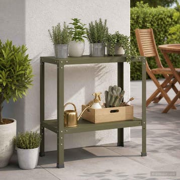 vidaXL Planttafel 80 x 40 x 80 cm Gepoedercoat staal, Tuin en Terras, Hand-tuingereedschap, Verzenden, Nieuw