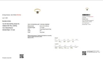 Zonder minimumprijs - Ring - 14 karaat Geel goud - 1.01ct.