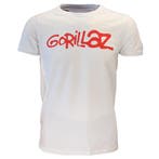 Gorillaz White Tee Logo T-Shirt - Officiële Merchandise, Nieuw